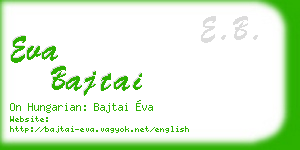 eva bajtai business card